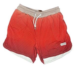 TLF GTS Ombré Mesh 5” Mens/Unisex Rust Activewear Mesh Gym Shorts Size Large